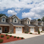 Row of rental homes from the street view