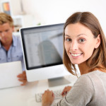 Women working at computer