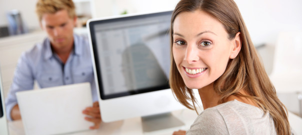 Women working at computer